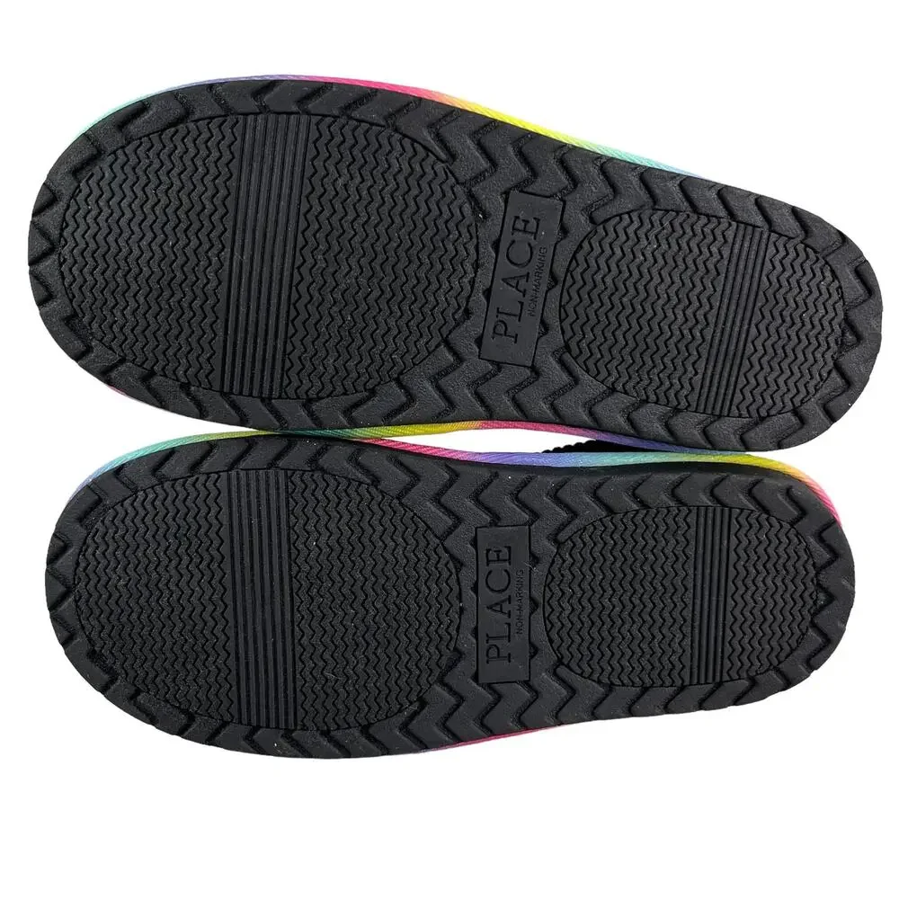 Children's Place Girls Rainbow Low Faux Suede Black Booties 4 New